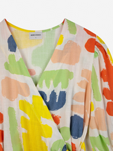 Load image into Gallery viewer, BOBO CHOSES | Carnival Print V-Neck Wrap Dress | Off-White - LONDØNWORKS