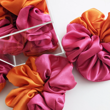 Load image into Gallery viewer, CUSTARD CLOTH | Oversized Scrunchie | Pink and Orange - LONDØNWORKS