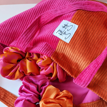 Load image into Gallery viewer, CUSTARD CLOTH | Oversized Scrunchie | Pink and Orange - LONDØNWORKS