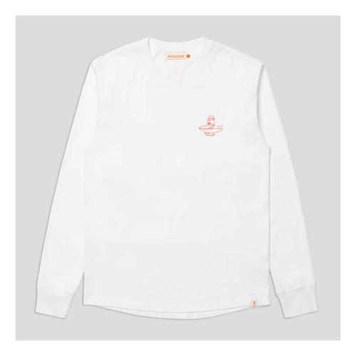 REVOLUTION | 1255 GEN Long Sleeve T-Shirt | White - LONDØNWORKS