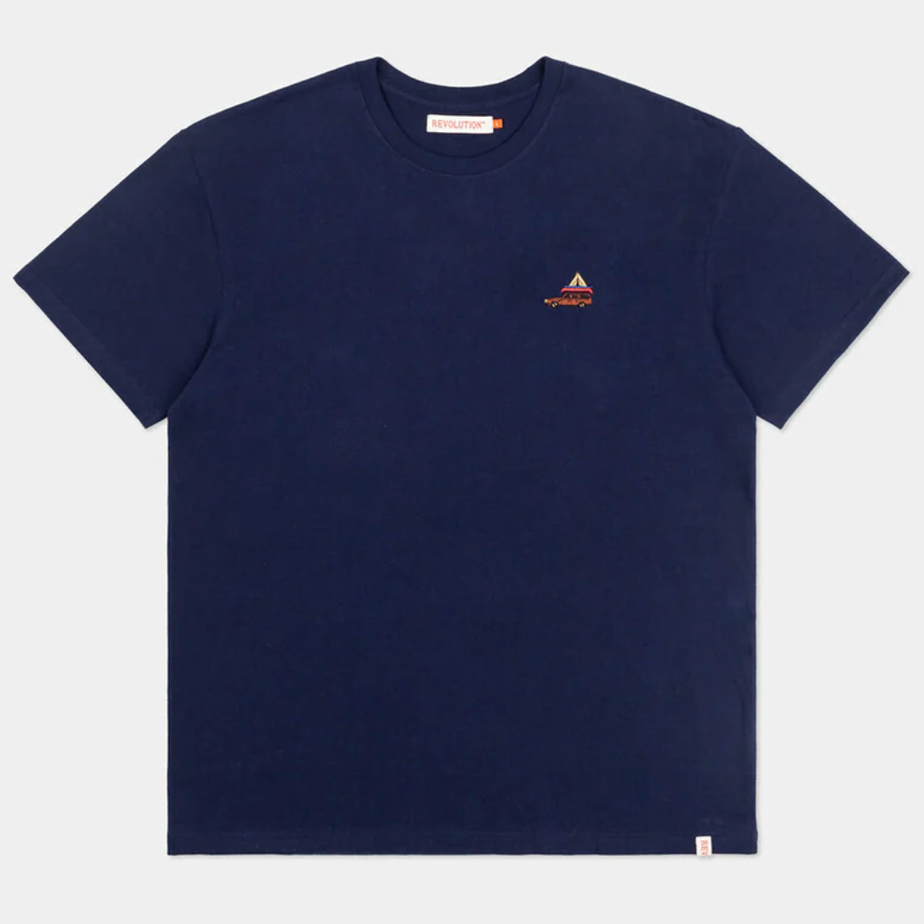 REVOLUTION | 1296 Pac T-Shirt | Navy Melange - LONDØNWORKS