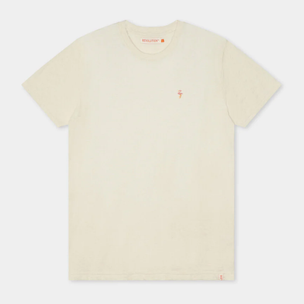 REVOLUTION | 1364 Fla T-Shirt | Off-White Melange - LONDØNWORKS