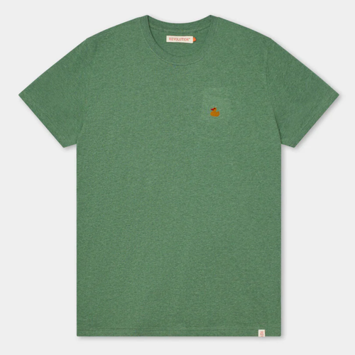 REVOLUTION | 1368 Duc T-Shirt | Dust Green Melange - LONDØNWORKS