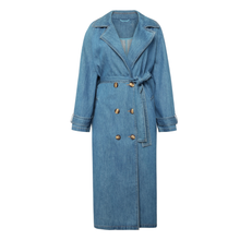 Load image into Gallery viewer, FRNCH | Daly Denim Trench Coat | Blue - LONDØNWORKS