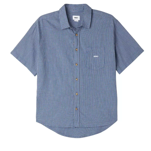 OBEY | Bigwig Proof Woven Shirt | Coronet Blue Multi - LONDØNWORKS
