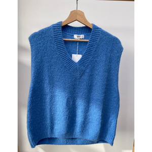 ØST LONDON | Tessa Knitted Mohair Vest | Cornflower Blue - LONDØNWORKS