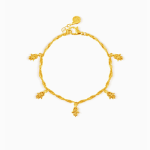 Load image into Gallery viewer, FORMATION | Inda Hamsa Charm Bracelet | Gold Plated