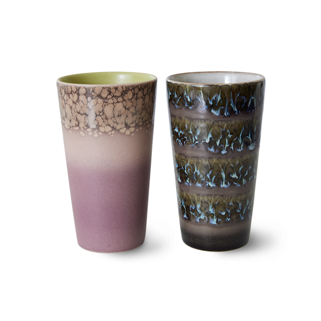 HKLIVING | Latte Mugs Set Of 2 | Forest