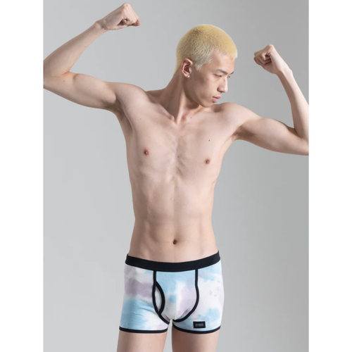 LES BASICS | Le Boxer Brief | Lilac & Denim Scatter Dye - LONDØNWORKS