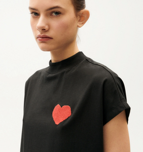 THINKING MU | Heart Volta T-Shirt | Black