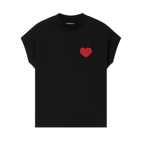 THINKING MU | Heart Volta T-Shirt | Black