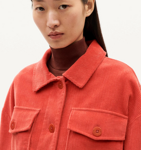 THINKING MU | Frans Corduroy Jacket | Goji Red