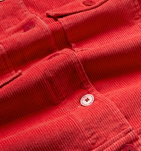 THINKING MU | Frans Corduroy Jacket | Goji Red