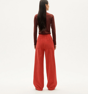 THINKING MU | Manolita Corduroy Trousers | Goji Red