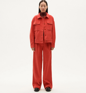 THINKING MU | Manolita Corduroy Trousers | Goji Red