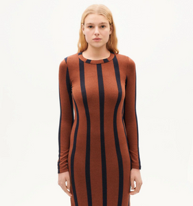 THINKING MU | Gina Dress | Brown