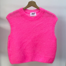 Load image into Gallery viewer, ØST LONDON | Monika Cropped Mohair Vest | Neon Pink - LONDØNWORKS