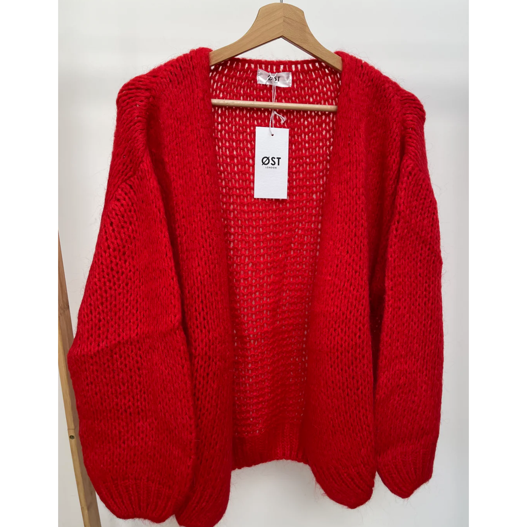 ØST LONDON | Smila Mohair Cardigan | Red