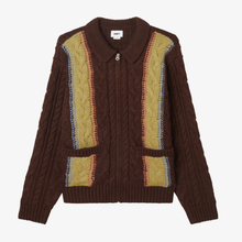 Load image into Gallery viewer, OBEY | Ezra Zip Cardigan | Brown Multi