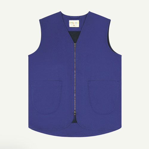 USKEES | 3036 Drill zip up vest| Ultra Blue