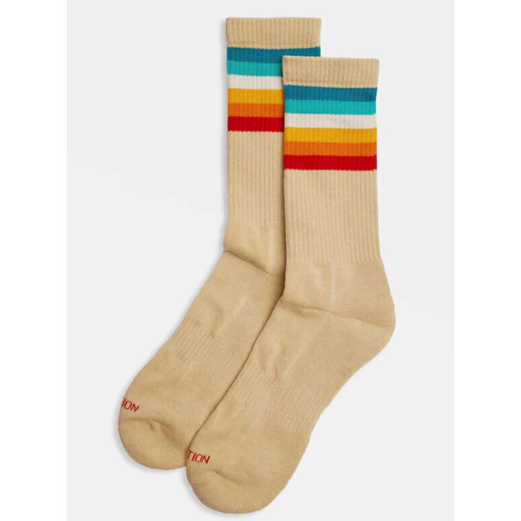 REVOLUTION | 8914 Jaquard Crew Socks | Beige