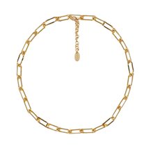 Load image into Gallery viewer, WHITE LEAF | Long Links Necklace | Gold