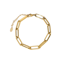 Load image into Gallery viewer, WHITE LEAF | Long Links Bracelet | Gold