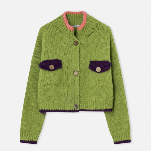 DR BLOOM | Jersey Cardigan Ding-Ding | Green