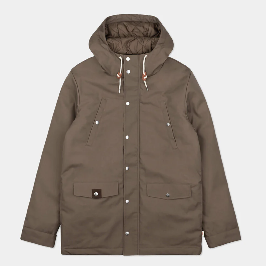 REVOLUTION | 7246 Parka Jacket Evergreen | Dark Brown