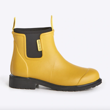 Load image into Gallery viewer, MERRY PEOPLE | Bobbi Ankle Wellington Boot | Mustard Yellow &amp; Black