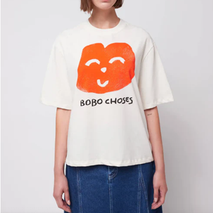 BOBO CHOSES | Joyful Face boxy t-Shirt | White