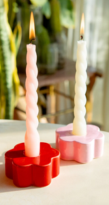 DOIY | Daisy Candle Holder | Red