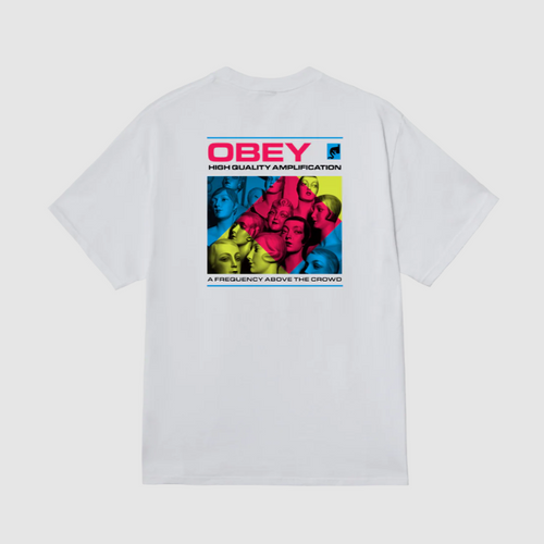 OBEY | High Quality Amplification T-Shirt | White - LONDØNWORKS