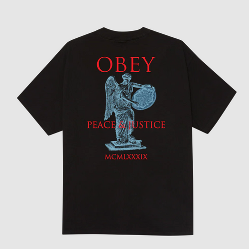 OBEY | Peace & Justice  Statue T-Shirt | Black - LONDØNWORKS