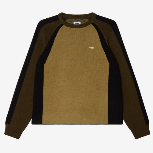 OBEY | Raglan Crewneck Sweater | Mermaid Green - LONDØNWORKS