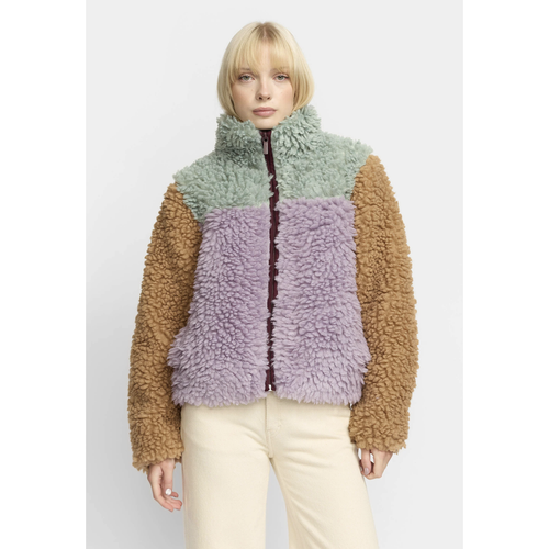 SELFHOOD | 77319 Chunky Block Teddy Jacket | Mint
