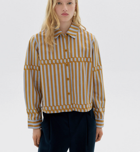 THINKING MU | Duna Esque Poplin Blouse | Multi