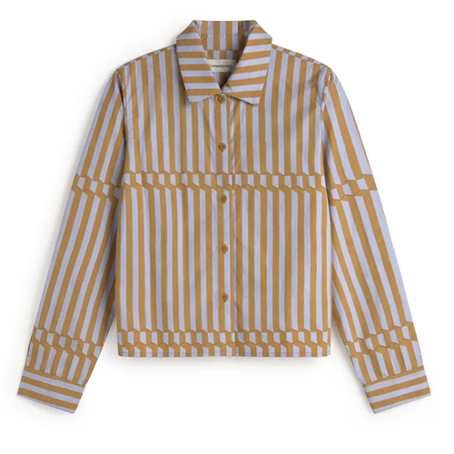 THINKING MU | Duna Esque Poplin Blouse | Multi