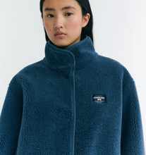 Load image into Gallery viewer, THINKING MU | Kourtney Fleece Jacket | Blue