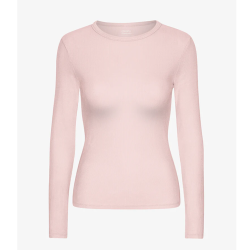 COLORFUL STANDARD | Women Organic Rib Long Sleeve T Shirt | Faded Pink - LONDØNWORKS