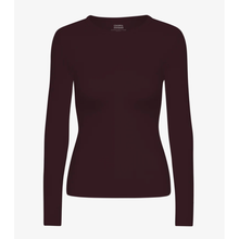 Load image into Gallery viewer, COLORFUL STANDARD | Women Organic Rib Long Sleeve T Shirt | Oxblood Red - LONDØNWORKS