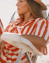 Load image into Gallery viewer, THE TINY BIG SISTER | Striped Sailor Neck Blouse | Summer Red