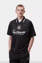 Load image into Gallery viewer, CARHARTT WIP | S/S Terrace Football Shirt | Heart Train Jacquard - Black