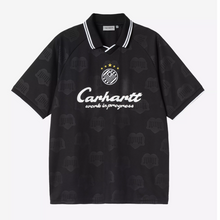 Load image into Gallery viewer, CARHARTT WIP | S/S Terrace Football Shirt | Heart Train Jacquard - Black