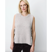 Load image into Gallery viewer, GRACE &amp; MILA | Argan Sleeveless Crew Neck Knit Sweater | Greige