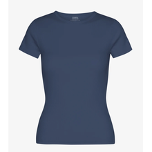 Load image into Gallery viewer, COLORFUL STANDARD | Women Organic Rib Short Sleeve T Shirt | Petrol Blue
