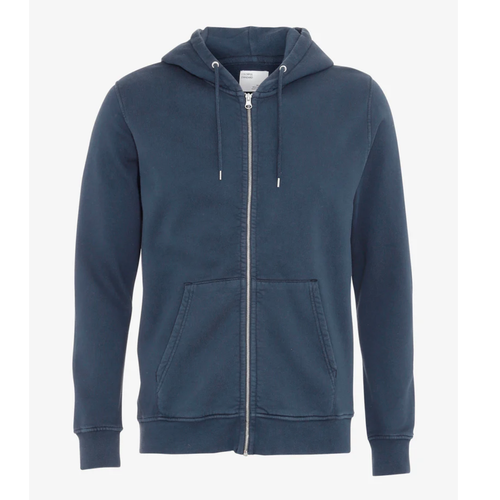 COLORFUL STANDARD | Classic Organic Zip Hood | Petrol Blue