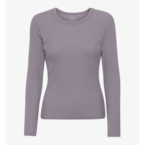 COLORFUL STANDARD | Women Organic Rib Long Sleeve T Shirt | Purple Haze