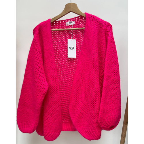 ØST LONDON | Smila Mohair Cardigan | Shocking Pink