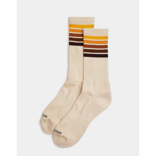 REVOLUTION | 8908 Jaquard Crew Socks | Off White